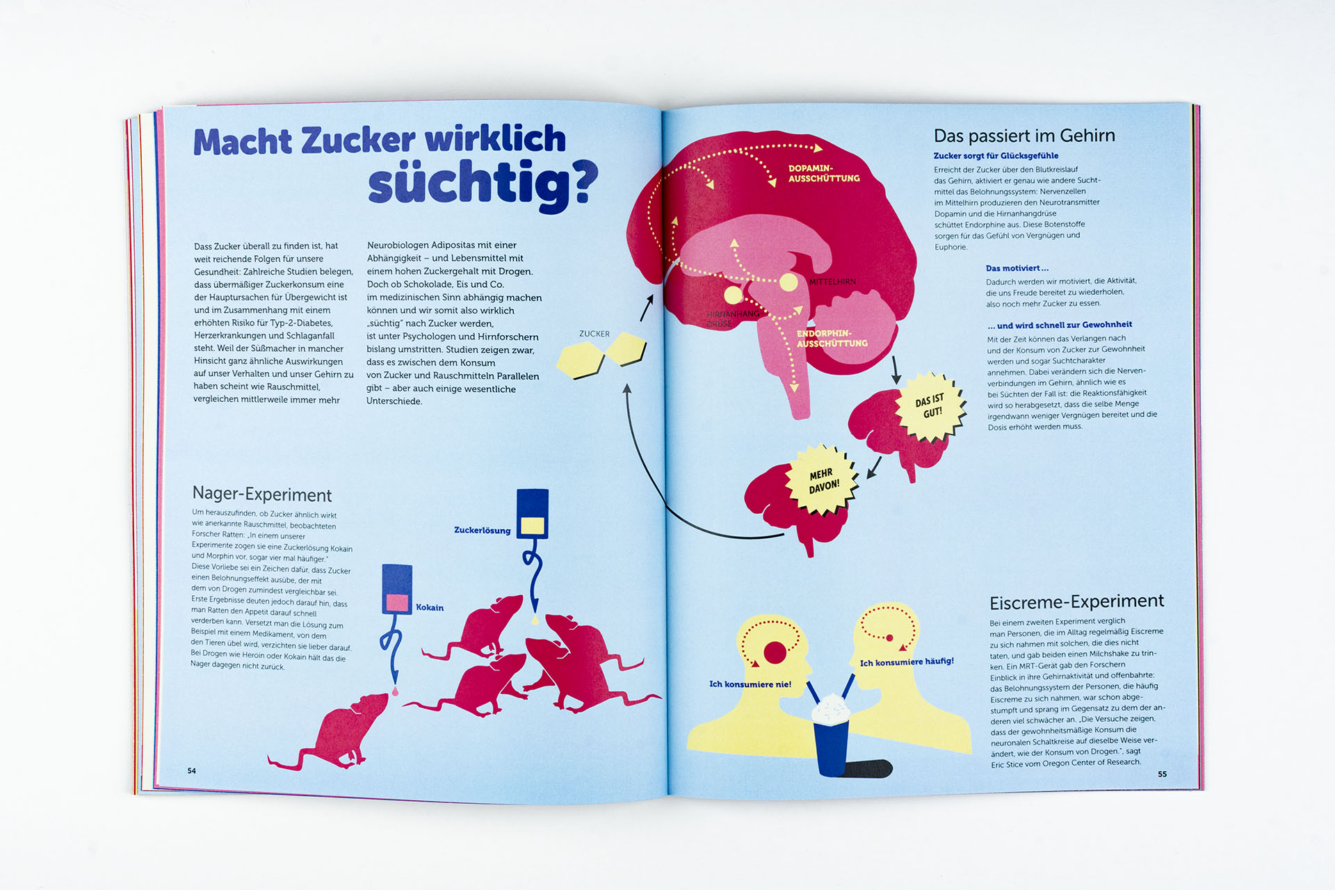 Infografik Illustration Macht Zucker wirklich süchtig